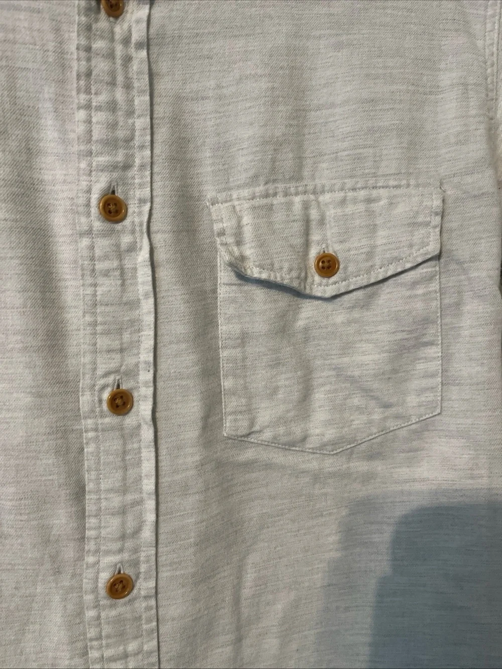 Men’s J.Crew Slim 100% Cotton Light Grey Beige Button Up Shirt Small